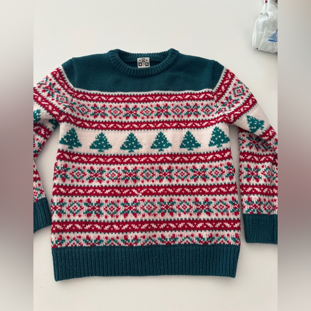 Bonton boys Christmas sweater